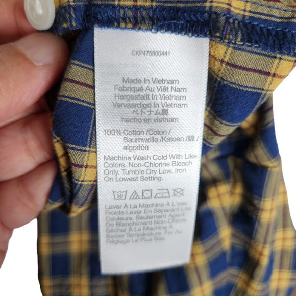 Madewell The Signature Poplin Crop Shirt‎ Plaid Womens XS - Picture 9 of 11